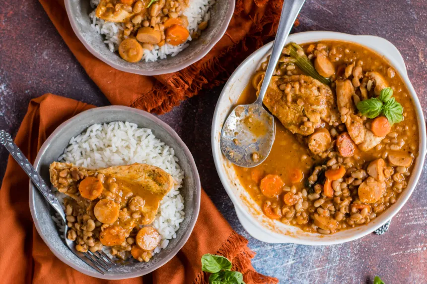 Crock Pot Chicken and Sausage Cassoulet
